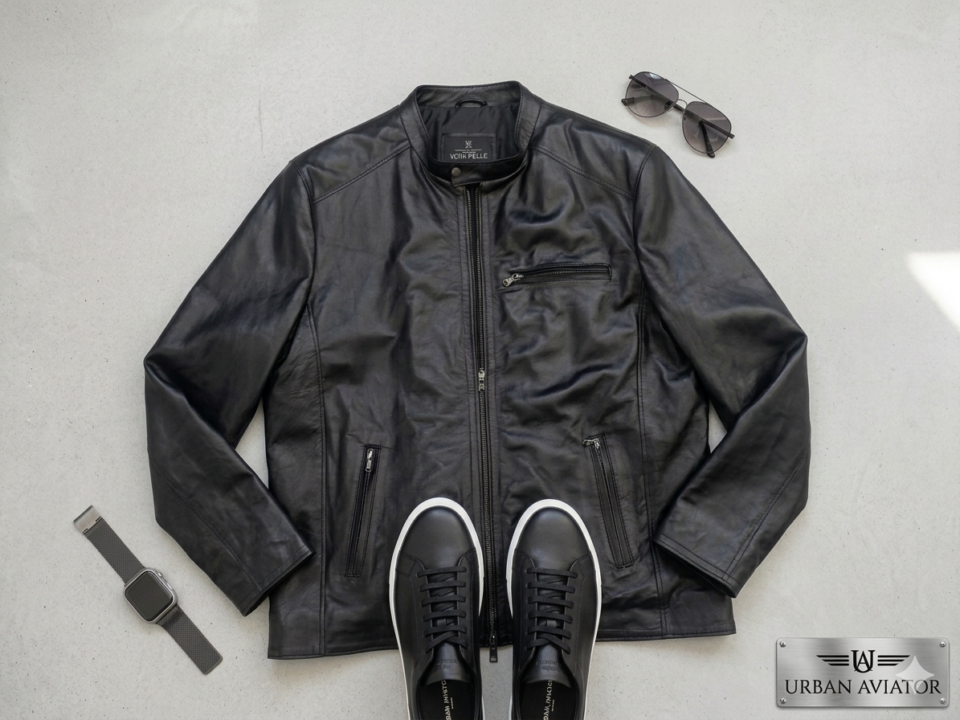 Biker Jacket in Vera Pelle