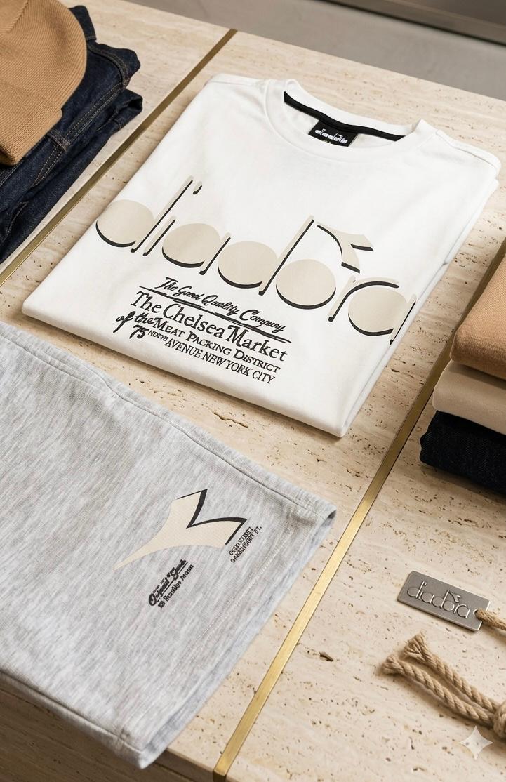 t shirt bianca diadora
