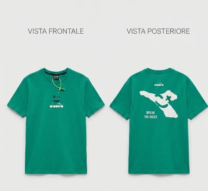 t -shirt Diadora in cotone -modello sportivo