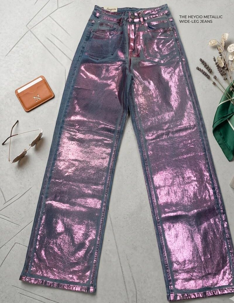 DENIM donna  metalizzato rosa