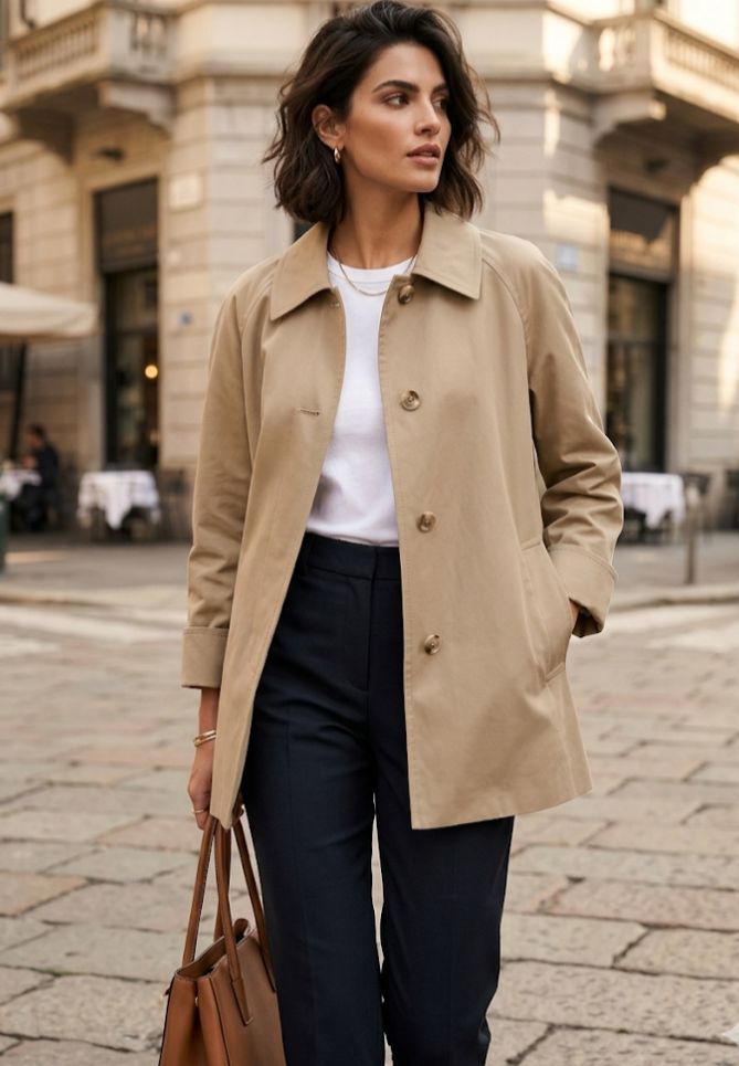 TRENCH in cotone corto donna