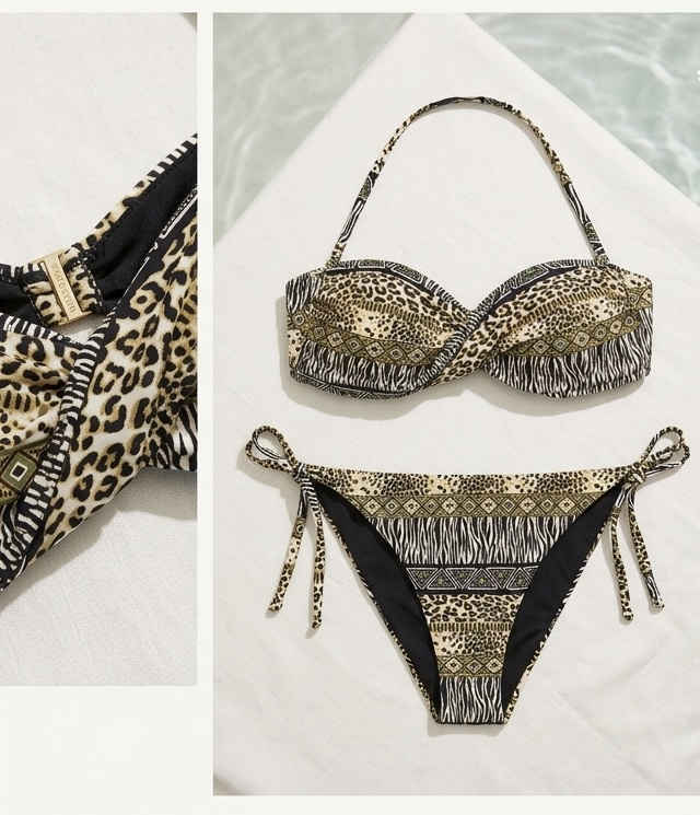 Bikini fascia animalier