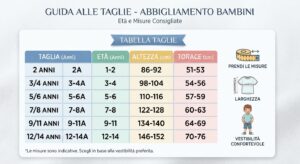 misura t shirt bianche